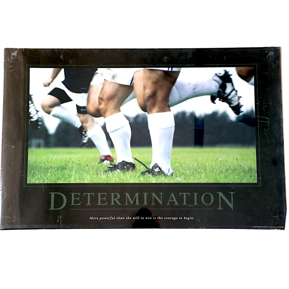 Determination Motivational Soccer Poster 2007 28" x 20"